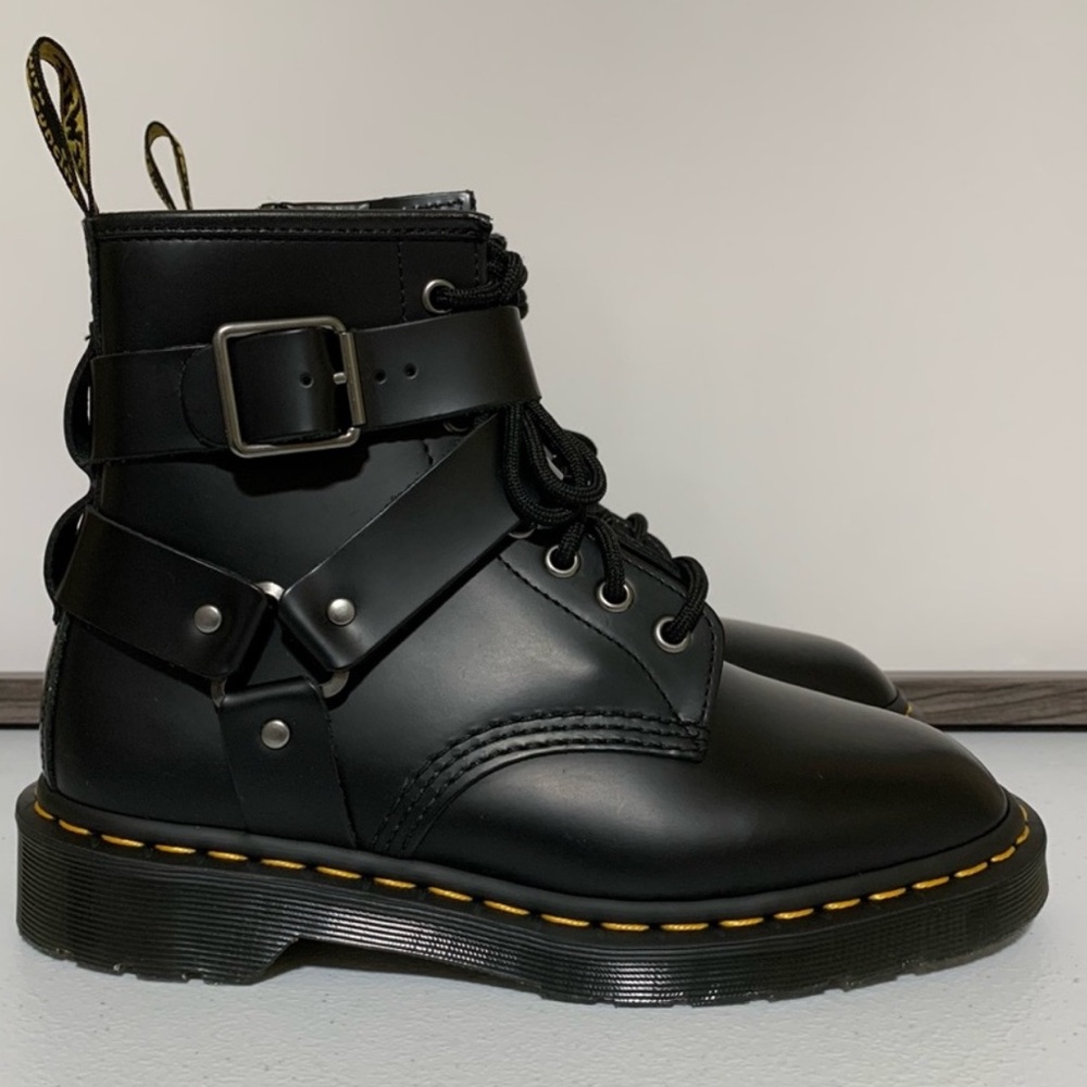 Dr. Martens Cristofor Leather Harness Lace Up Boots-Size 6 NWOT